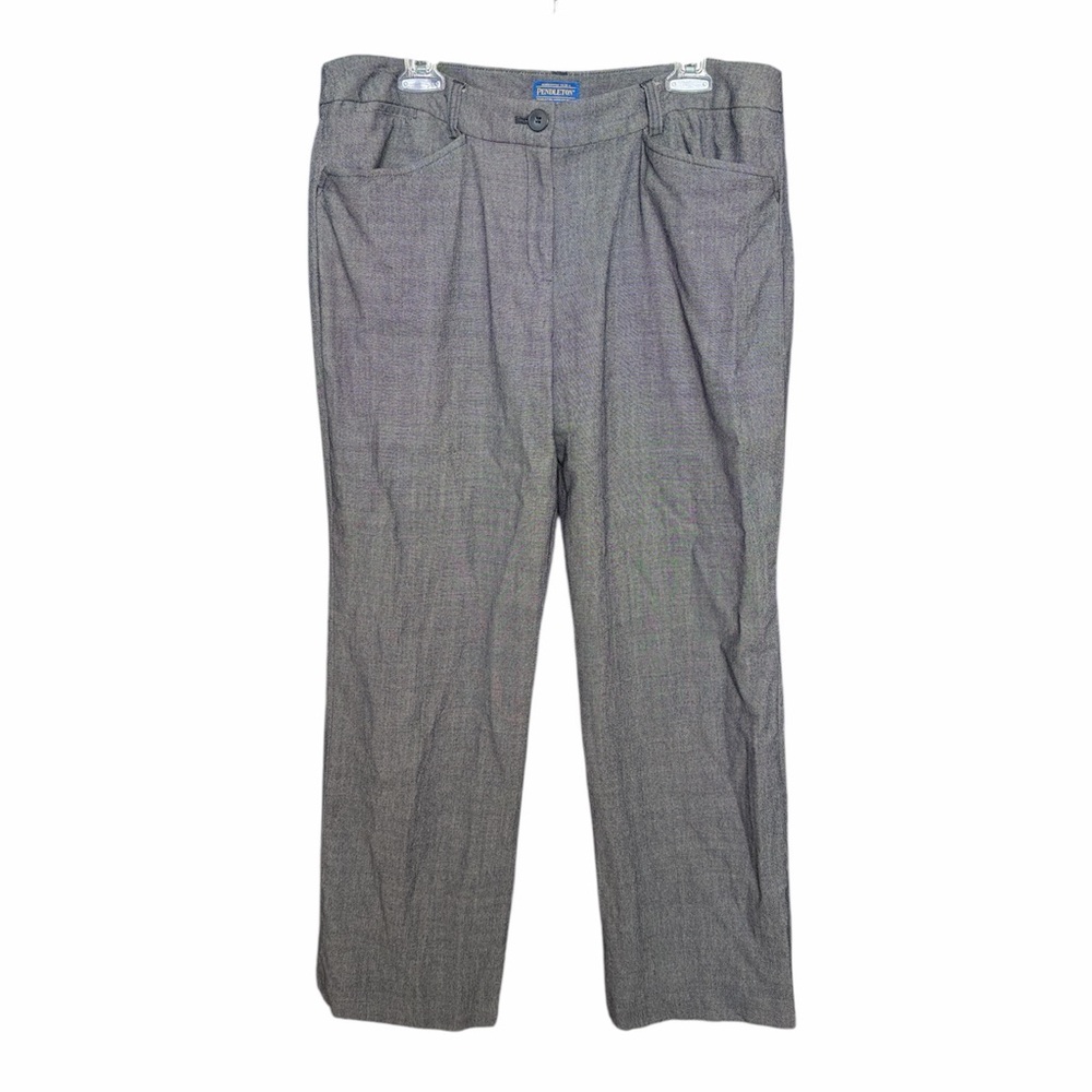 Pendleton navy blue dress pants size 16 work preppy virgin merino wool blend‎